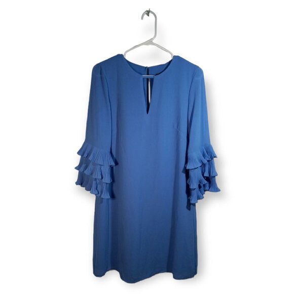 Nwt Vince Camuto Chiffon Float Pleated Sleeve Dress Size 2 - Picture 1 of 7